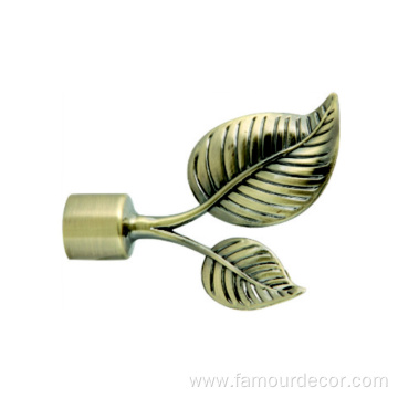 Leaf Curtain Decorative Head Curtain Rod Set